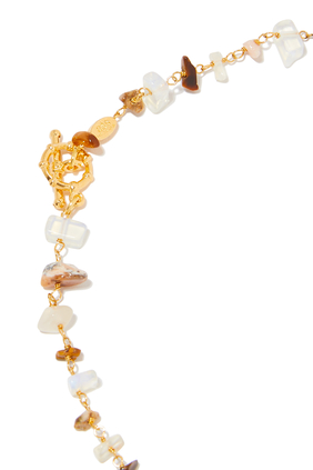 Gipsea Gemstone Necklace, Gold Plated Brass & Stone